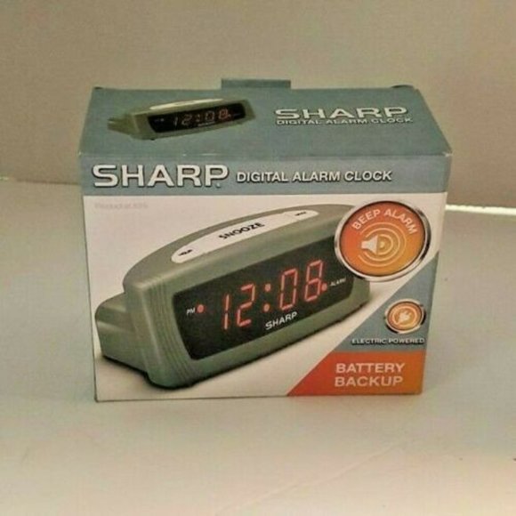 Sharp Digital LED Alarm Clock with Snooze NEW - Picture 1 of 2